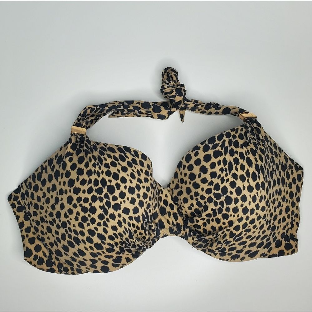 Victoria's Secret 38D Bikini Top Leopard Cheetah Print Animal Swimsuit